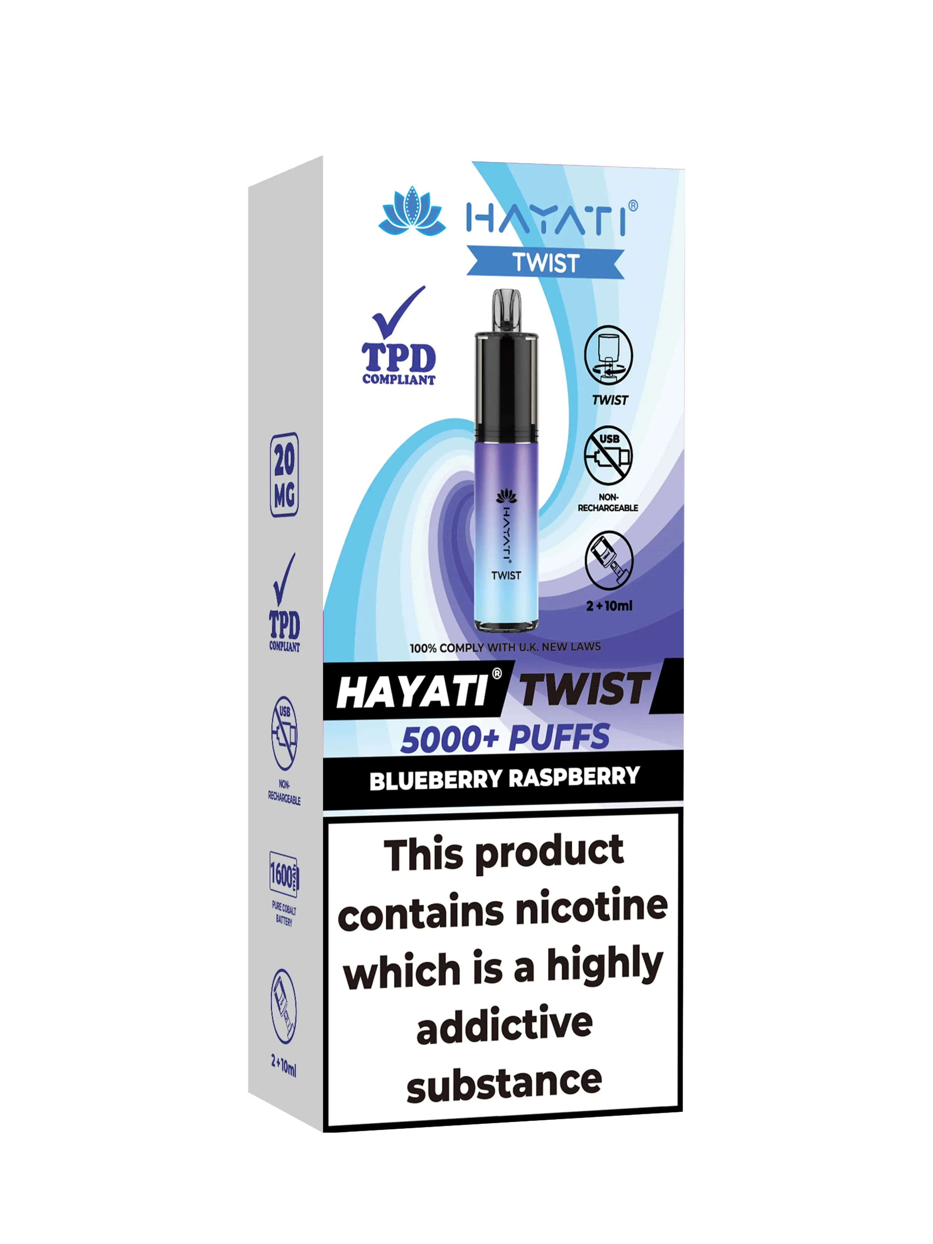 Blueberry Raspberry Hayati Twist 5000 Disposable Pod Kit